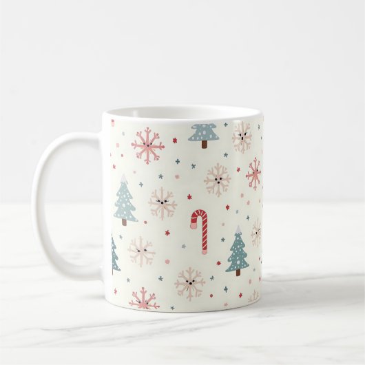 Kawaii-Snowflakes-Muster Kaffeetasse (Links)