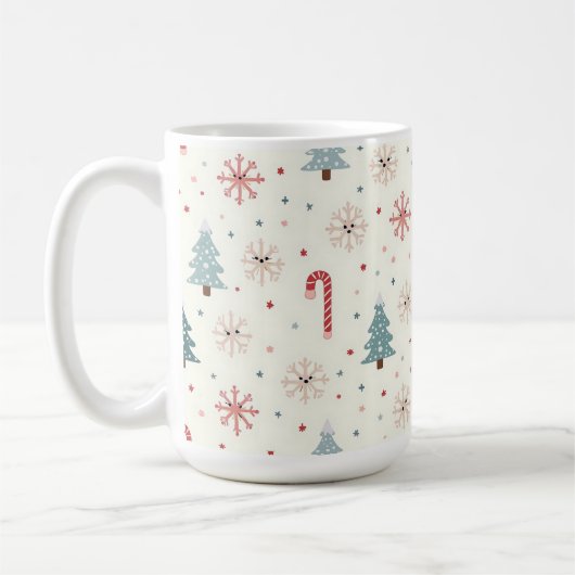 Kawaii-Snowflakes-Muster Kaffeetasse (Links)