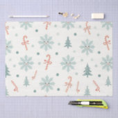 Kawaii-Snowflakes-Muster Seidenpapier (Handwerk)