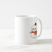 Kawaii Snowman Christmas Mug Kaffeetasse (VorderseiteRechts)