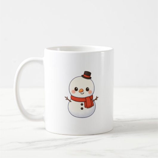 Kawaii Snowman Christmas Mug Kaffeetasse (Links)