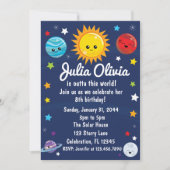 Kawaii Solar System außerhalb dieser Welt Geburtst Einladung (Vorderseite)