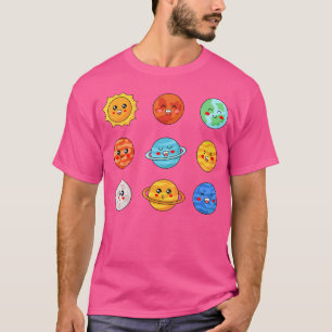 Kawaii Solar System Space Niedlich Planets Steaman T-Shirt