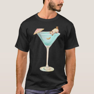 Kawaii Sommer Cocktail, Katze spielt mit Goldfisch T-Shirt