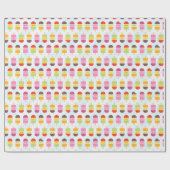 Kawaii Sommer-Eis-Lutschbonbons/Popsicles Geschenkpapier (Flach)
