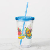 Kawaii Sommer-Frucht Acryltrinkbecher (Rückseite)