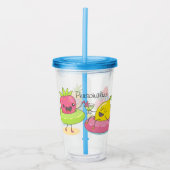 Kawaii Sommer-Frucht Acryltrinkbecher (Vorderseite)