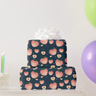 Kawaii Sommer Pfirsich Muster Geschenkpapier