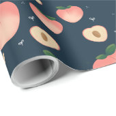 Kawaii Sommer Pfirsich Muster Geschenkpapier (Rolleneckpunkt)