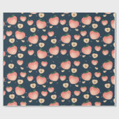 Kawaii Sommer Pfirsich Muster Geschenkpapier (Flach)