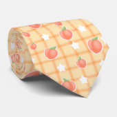 Kawaii Sommer Pfirsich Muster Krawatte (Gerollt)