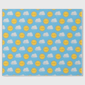 Kawaii Sonne & Regen Geschenkpapier (Flach)