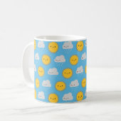 Kawaii Sonne & Regen Kaffeetasse (Vorderseite Links)