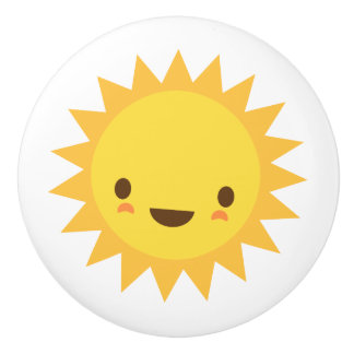 Kawaii Sonne-Türgriff - niedlicher Entwurf für Keramikknauf