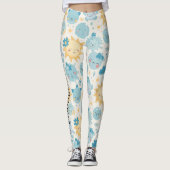 Kawaii-Sonne- und Mondmuster - Whimsikfarben Leggings (Vorderseite)