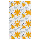 Kawaii Sonnen, Monde und Wolken Kleine Geschenktüte (Rückseite)