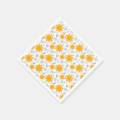 Kawaii Sonnen, Monde und Wolken Serviette (Ecke)