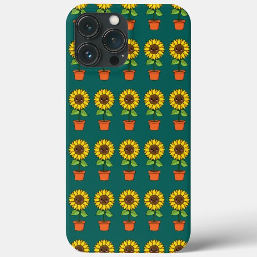 Kawaii Sonnenblume Pflanze in einem Topf Case-Mate iPhone Hülle (Rückseite)