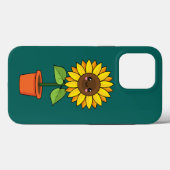 Kawaii Sonnenblume Pflanze in einem Topf Case-Mate iPhone Hülle (Rückseite (Horizontal))