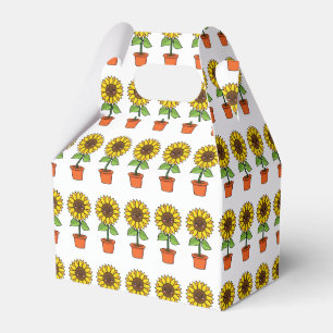 Kawaii Sonnenblume Pflanze in einem Topf Geschenkschachtel