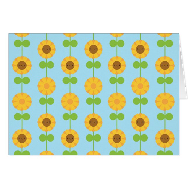 Kawaii Sonnenblumen (Vorderseite (Horizontal))