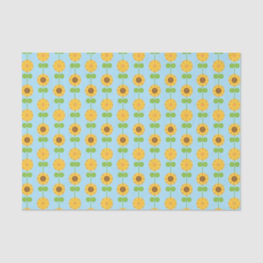 Kawaii Sonnenblumen Seidenpapier (Vorderseite)