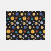 Kawaii-Sonnensystem Fleecedecke (Vorderseite (Horizontal))