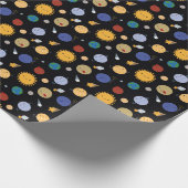 Kawaii Sonnensystem Geschenkpapier (Ecke)