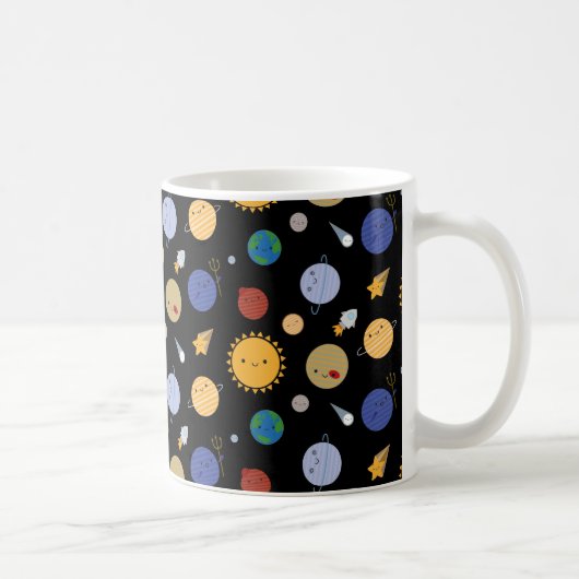 Kawaii Sonnensystem Kaffeetasse (Rechts)