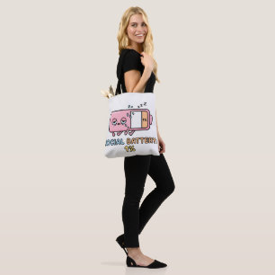 Kawaii Soziale Batterie 1% Lustige Introvertierte Tasche