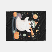 Kawaii Space Ghost Telescope Spooky Halloween Pump Fleecedecke (Vorderseite (Horizontal))
