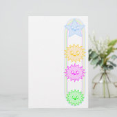 KAWAII SPACEY STERNE UND PLASMA-SONNEN WOW BRIEFPAPIER (Stehend Vorderseite)