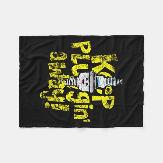 Kawaii Spark Plug-Behalt-Pluggin Away Motivierend Fleecedecke (Vorderseite (Horizontal))