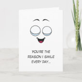 Kawaii Spaß Liebe Emoticon Funny Valentinstag Karte (Vorderseite)