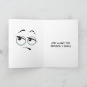 Kawaii Spaß Liebe Emoticon Funny Valentinstag Karte (Innenseite)