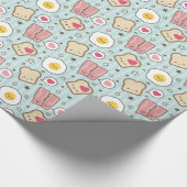 Kawaii Speck u. Spiegelei-Deconstructed Sandwich Geschenkpapier (Ecke)