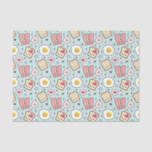 Kawaii Speck u. Spiegelei-Deconstructed Sandwich Seidenpapier
