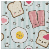 Kawaii Speck u. Spiegelei-Deconstructed Sandwich Stoff (Nahaufnahme)