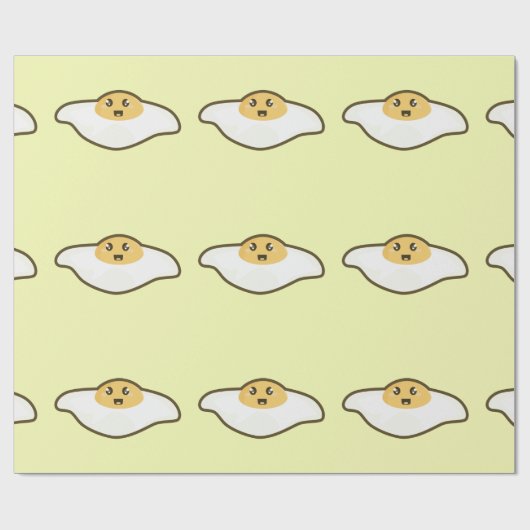 Kawaii Spiegelei Geschenkpapier (Flach)