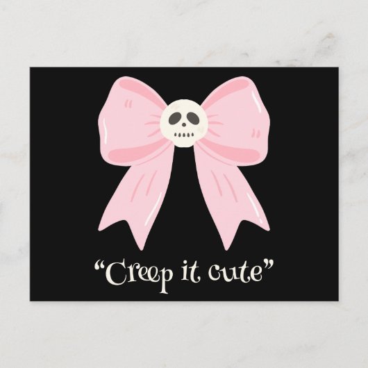 Kawaii Spooky Bow, niedlicher Halloween Postkarte (Vorderseite)