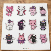 Kawaii Spooky Cat Sticker Pack