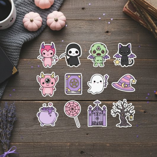 Kawaii Spooky & Niedliches Halloween-Stickerpack Aufkleber