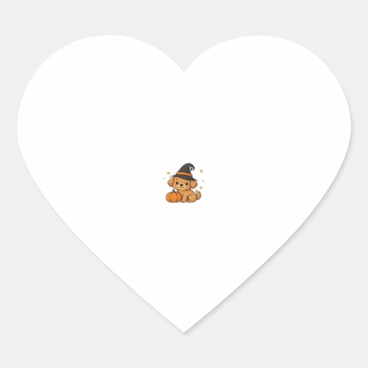 Kawaii Spooky Season Dog � Halloween Pup Classic T Herz-Aufkleber (Vorderseite)