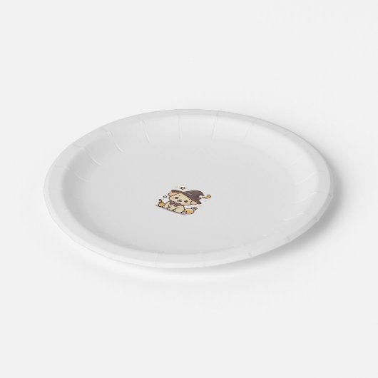 Kawaii Spooky Season Dog � Halloween Pup Classic T Pappteller (Schrägansicht)