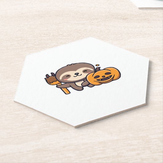 kawaii spooky sloth Klassischer T - Shirt Untersetzer (angewinkelt)