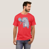 Kawaii Sports Pickleball Hippo retro T-Shirt (Vorne ganz)