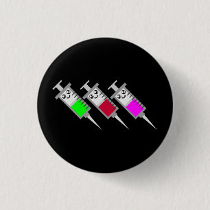 KAWAII SPRITZE-MEDIZINISCHES GLÜCKLICHES GESICHT BUTTON