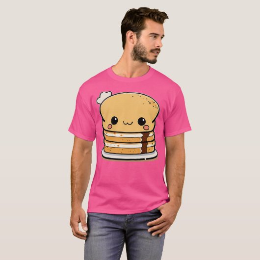 Kawaii Stack Of Pancakes T-Shirt (Vorne ganz)