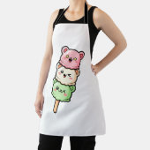 Kawaii Stacked Bear Ice Cream Illustration Schürze (InSitu)