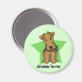 Kawaii Star Airedale Terrier Magnet (Vorderseite/Rückseite)